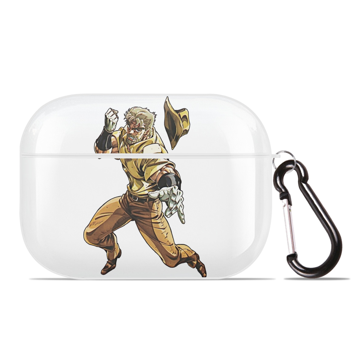 （画像用） ジョジョの奇妙な冒険 ジョセフ?ジョースター JoJo's Bizarre Adventure Joseph Joestar 【AirPods Pro用】ハードシェル保護ケース 耐衝撃・防指紋・カラビナ付き商品仕様