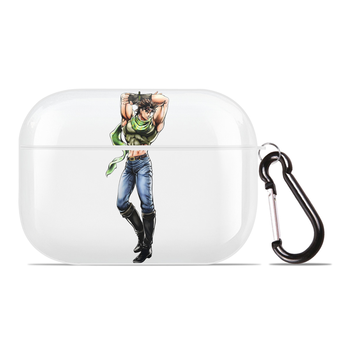（画像用） ジョジョの奇妙な冒険 ジョセフ?ジョースター JoJo's Bizarre Adventure Joseph Joestar 【AirPods Pro用】ハードシェル保護ケース 耐衝撃・防指紋・カラビナ付き商品仕様