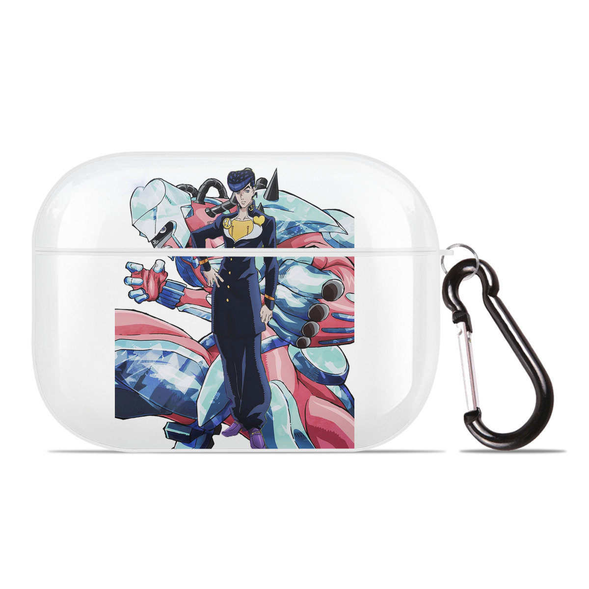 （画像用） ジョジョの奇妙な冒険 ひがしかた じょうすけ JoJo's Bizarre Adventure Higashikata Josuke 【AirPods Pro用】ハードシェル保護ケース 耐衝撃・防指紋・カラビナ付き商品仕様