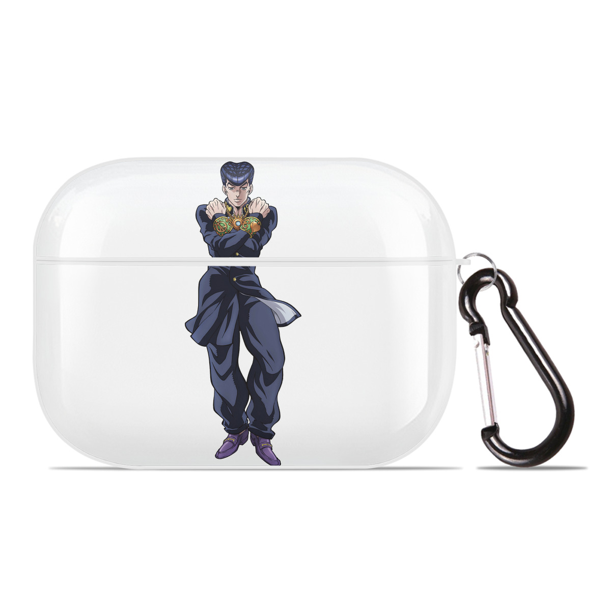 （画像用） ジョジョの奇妙な冒険 ひがしかた じょうすけ JoJo's Bizarre Adventure Higashikata Josuke 【AirPods Pro用】ハードシェル保護ケース 耐衝撃・防指紋・カラビナ付き商品仕様