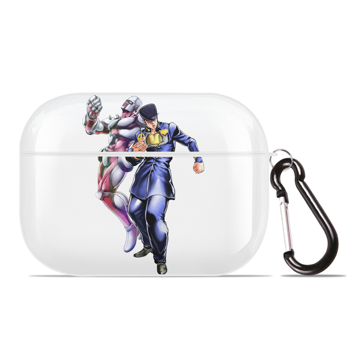 （画像用） ジョジョの奇妙な冒険 ひがしかた じょうすけ JoJo's Bizarre Adventure Higashikata Josuke 【AirPods Pro用】ハードシェル保護ケース 耐衝撃・防指紋・カラビナ付き商品仕様