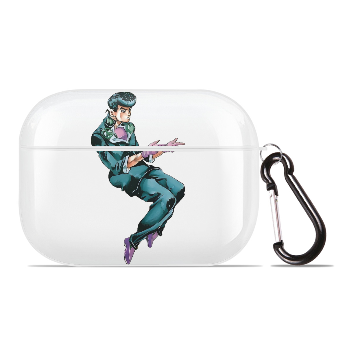（画像用） ジョジョの奇妙な冒険 ひがしかた じょうすけ JoJo's Bizarre Adventure Higashikata Josuke 【AirPods Pro用】ハードシェル保護ケース 耐衝撃・防指紋・カラビナ付き商品仕様