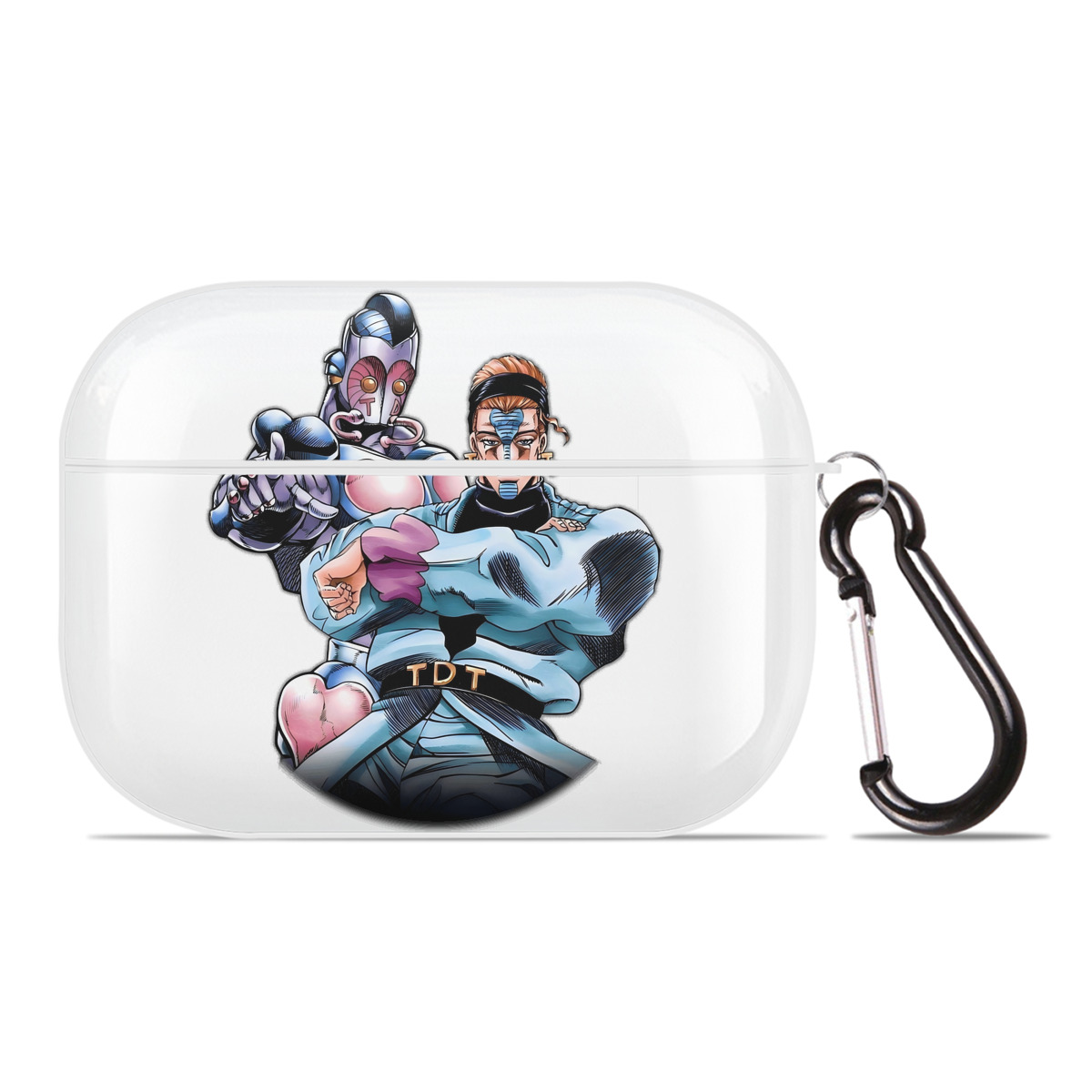 （画像用） ジョジョの奇妙な冒険 ひがしかた じょうすけ JoJo's Bizarre Adventure Higashikata Josuke 【AirPods Pro用】ハードシェル保護ケース 耐衝撃・防指紋・カラビナ付き商品仕様