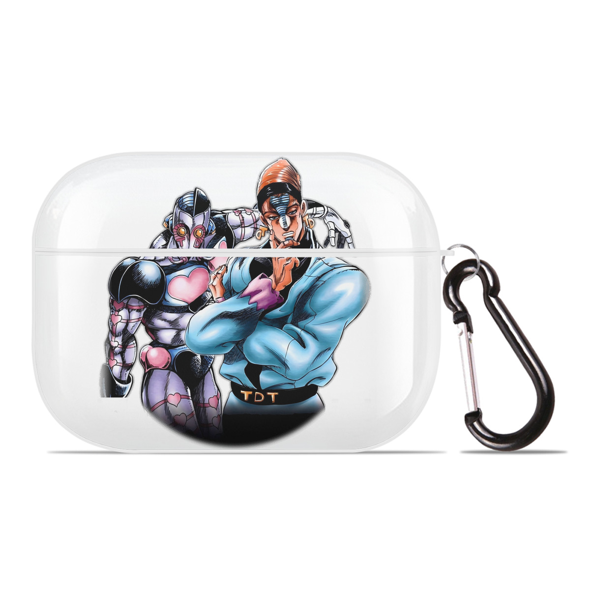 （画像用） ジョジョの奇妙な冒険 ひがしかた じょうすけ JoJo's Bizarre Adventure Higashikata Josuke 【AirPods Pro用】ハードシェル保護ケース 耐衝撃・防指紋・カラビナ付き商品仕様