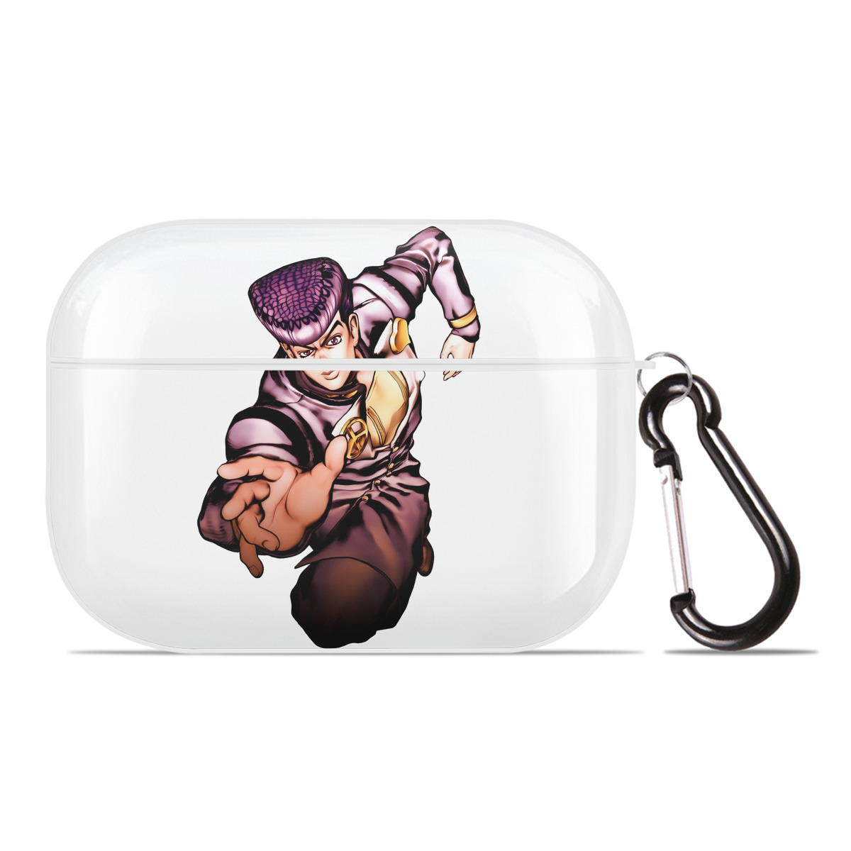 （画像用） ジョジョの奇妙な冒険 ひがしかた じょうすけ JoJo's Bizarre Adventure Higashikata Josuke 【AirPods Pro用】ハードシェル保護ケース 耐衝撃・防指紋・カラビナ付き商品仕様