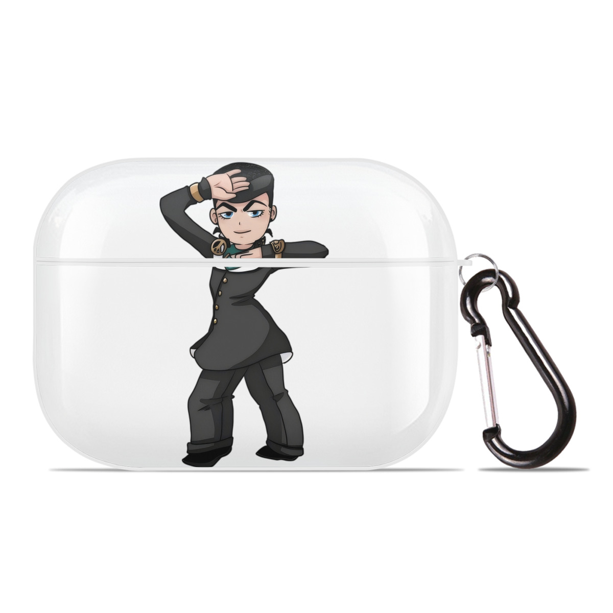 （画像用） ジョジョの奇妙な冒険 ひがしかた じょうすけ JoJo's Bizarre Adventure Higashikata Josuke 【AirPods Pro用】ハードシェル保護ケース 耐衝撃・防指紋・カラビナ付き商品仕様