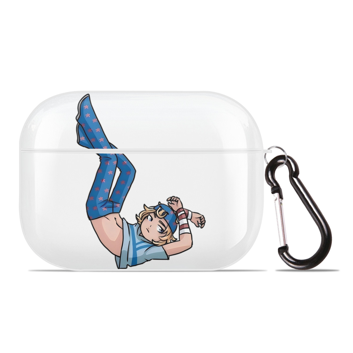 （画像用） ジョジョの奇妙な冒険 グイード?ミスタ JoJo's Bizarre Adventure Guido Mista 【AirPods Pro用】ハードシェル保護ケース 耐衝撃・防指紋・カラビナ付き商品仕様