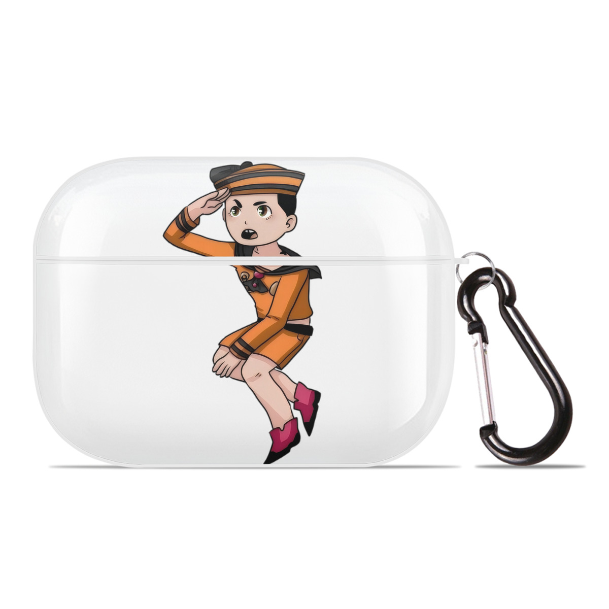 （画像用） ジョジョの奇妙な冒険 東方定助 JoJo's Bizarre Adventure Higashikata Josuke 【AirPods Pro用】ハードシェル保護ケース 耐衝撃・防指紋・カラビナ付き商品仕様