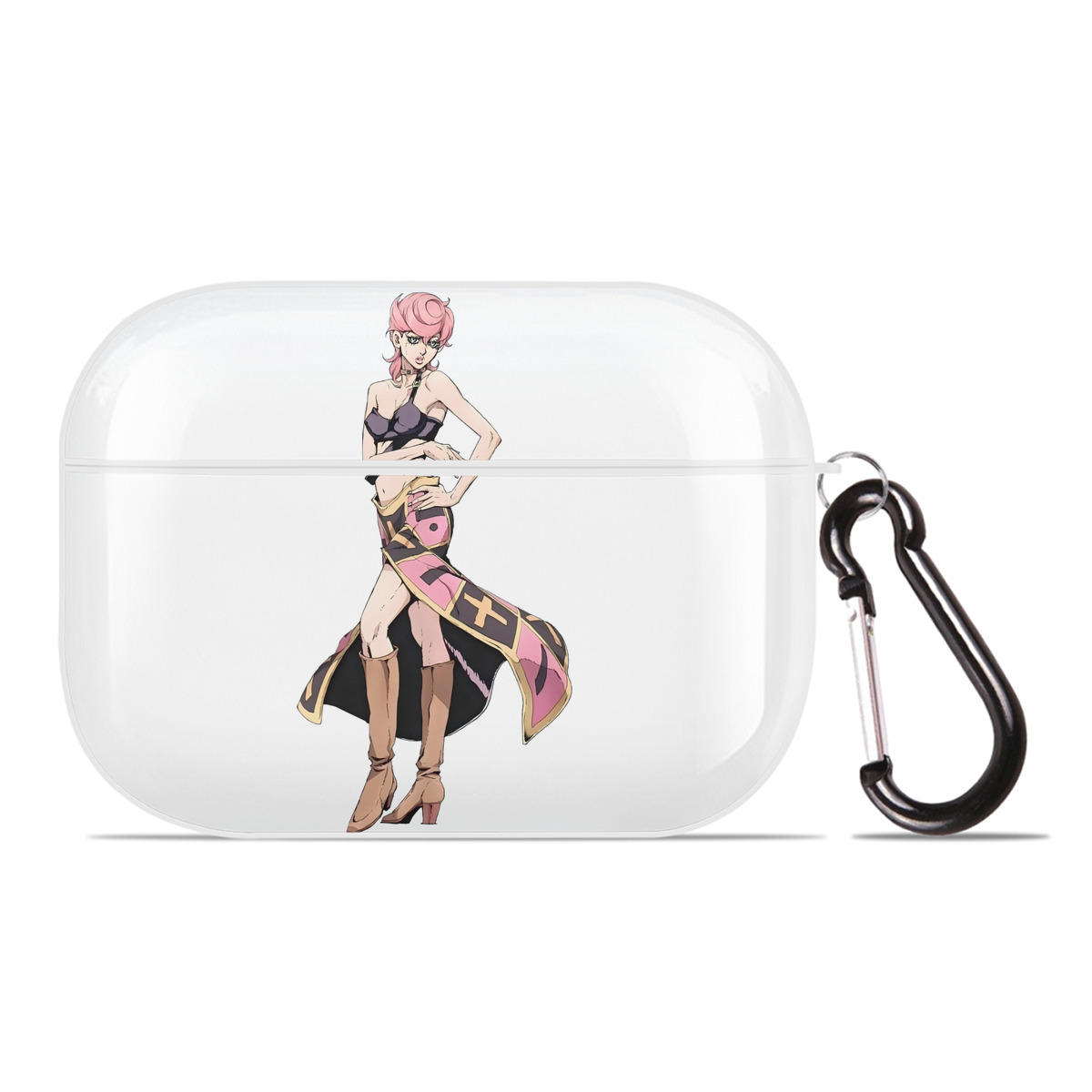（画像用） ジョジョの奇妙な冒険 トリッシュ?ウナ JoJo's Bizarre Adventure Trish Una 【AirPods Pro用】ハードシェル保護ケース 耐衝撃・防指紋・カラビナ付き商品仕様