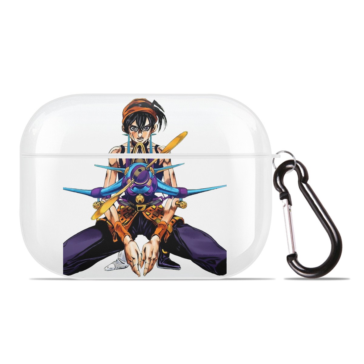 （画像用） ジョジョの奇妙な冒険 ナランチャ?ギルガ JoJo's Bizarre Adventure Narancia Ghirga 【AirPods Pro用】ハードシェル保護ケース 耐衝撃・防指紋・カラビナ付き商品仕様