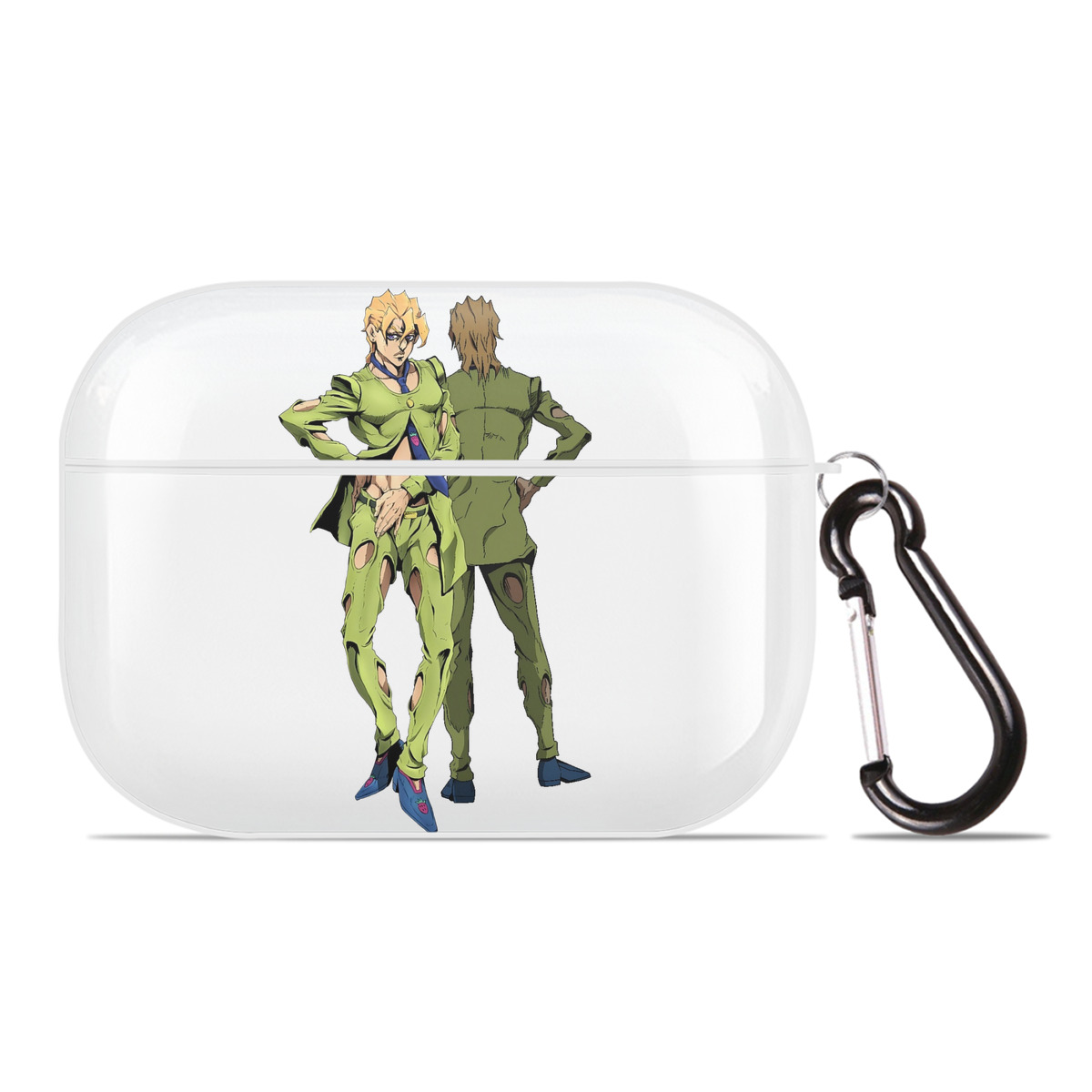 （画像用） ジョジョの奇妙な冒険 パンナコッタ?フー JoJo's Bizarre Adventure Pannacotta Fugo 【AirPods Pro用】ハードシェル保護ケース 耐衝撃・防指紋・カラビナ付き商品仕様