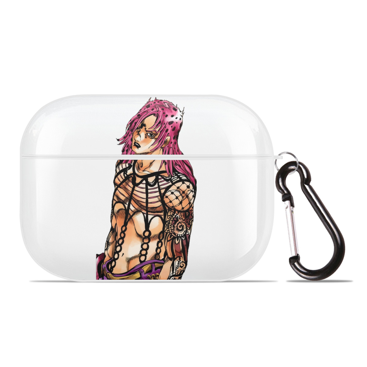 （画像用） ジョジョの奇妙な冒険 ビネガー?ドッピオ JoJo's Bizarre Adventure Vinegar Doppio 【AirPods Pro用】ハードシェル保護ケース 耐衝撃・防指紋・カラビナ付き商品仕様