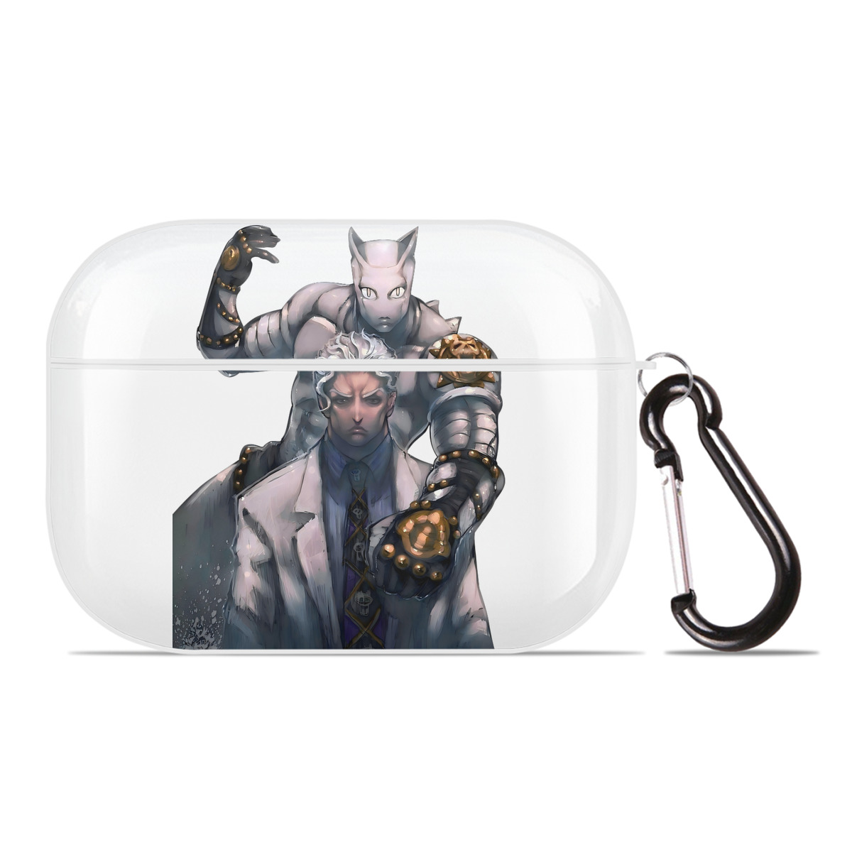 （画像用） ジョジョの奇妙な冒険 きら よしかげ JoJo's Bizarre Adventure Kira Yoshikage 【AirPods Pro用】ハードシェル保護ケース 耐衝撃・防指紋・カラビナ付き商品仕様