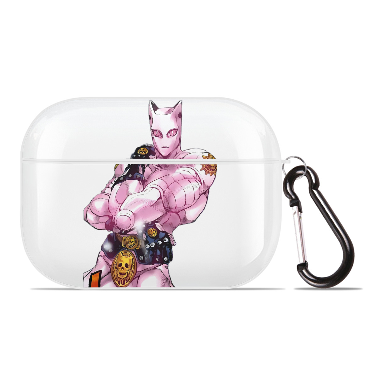（画像用） ジョジョの奇妙な冒険 きら よしかげ JoJo's Bizarre Adventure Kira Yoshikage 【AirPods Pro用】ハードシェル保護ケース 耐衝撃・防指紋・カラビナ付き商品仕様