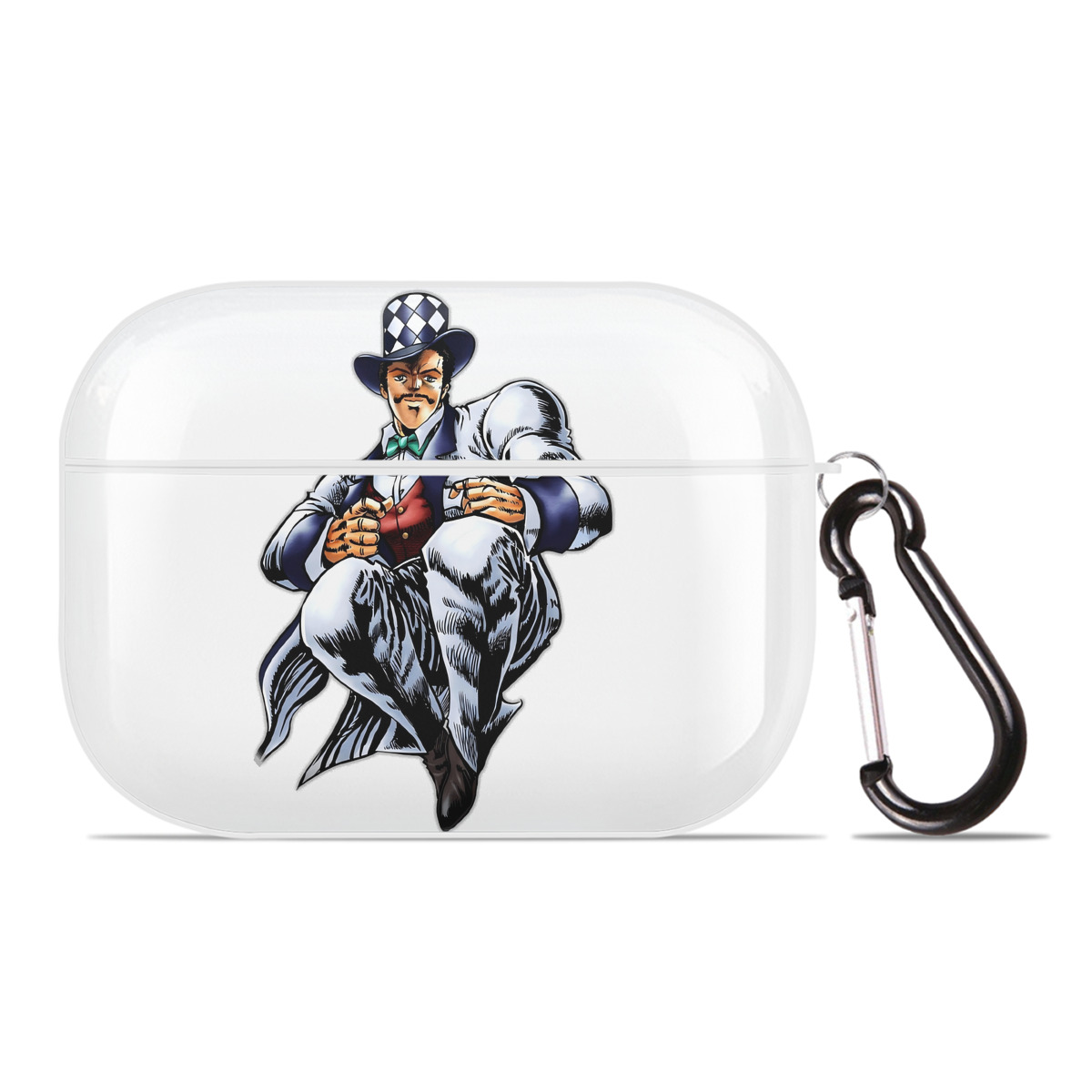 （画像用） ジョジョの奇妙な冒険 ウィル?アントニオ?ツェペリ JoJo's Bizarre Adventure Will Anthonio Zeppeli 【AirPods Pro用】ハードシェル保護ケース 耐衝撃・防指紋・カラビナ付き商品仕様