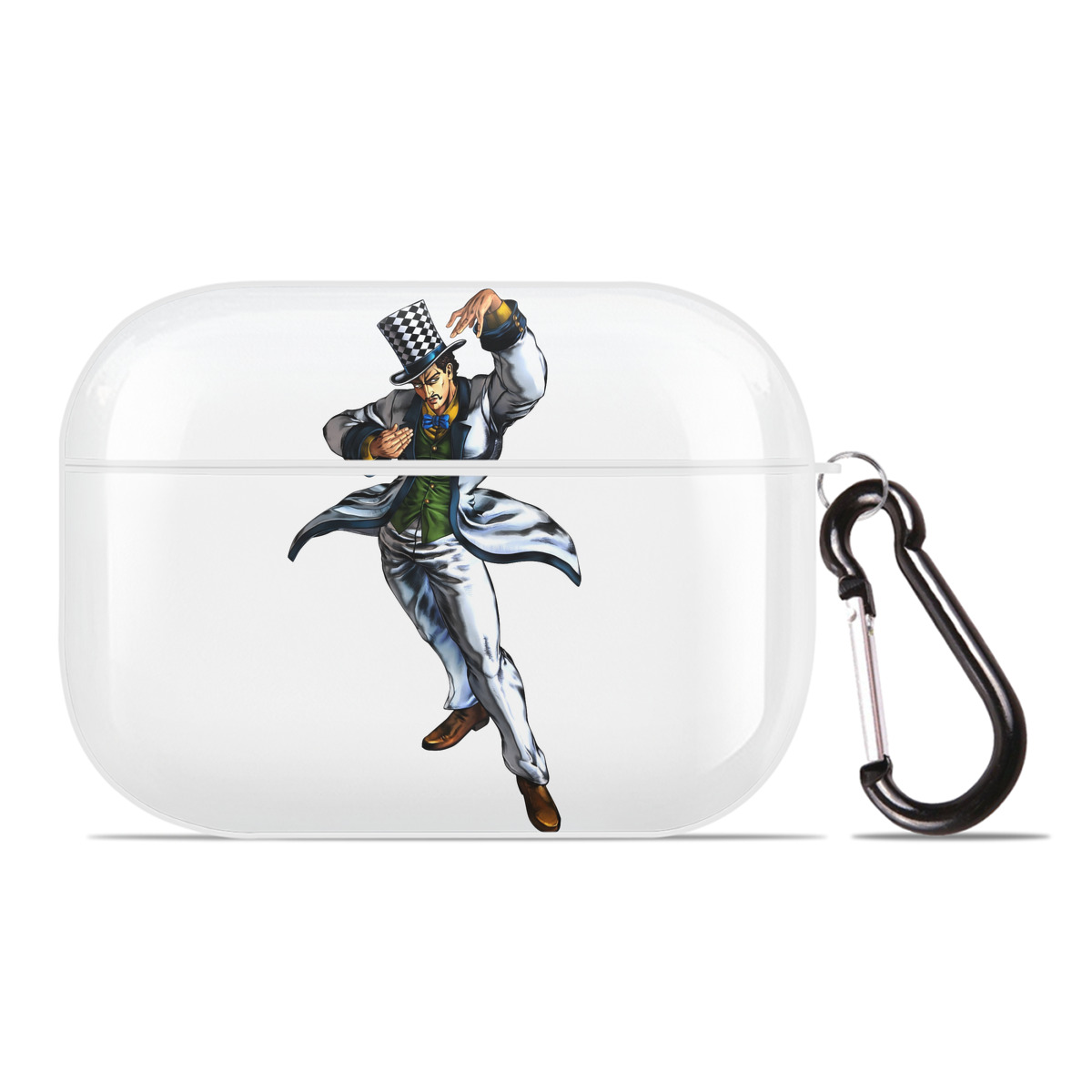 （画像用） ジョジョの奇妙な冒険 ウィル?アントニオ?ツェペリ JoJo's Bizarre Adventure Will Anthonio Zeppeli 【AirPods Pro用】ハードシェル保護ケース 耐衝撃・防指紋・カラビナ付き商品仕様