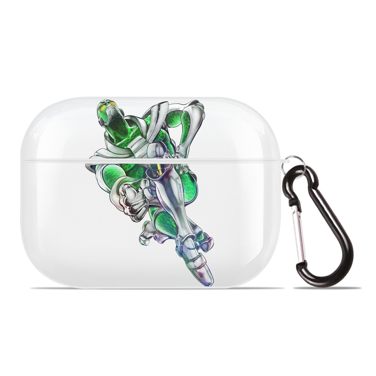 （画像用） ジョジョの奇妙な冒険 花京院 典明（かきょういん のりあき） JoJo's Bizarre Adventure Kakyoin Noriaki 【AirPods Pro用】ハードシェル保護ケース 耐衝撃・防指紋・カラビナ付き商品仕様