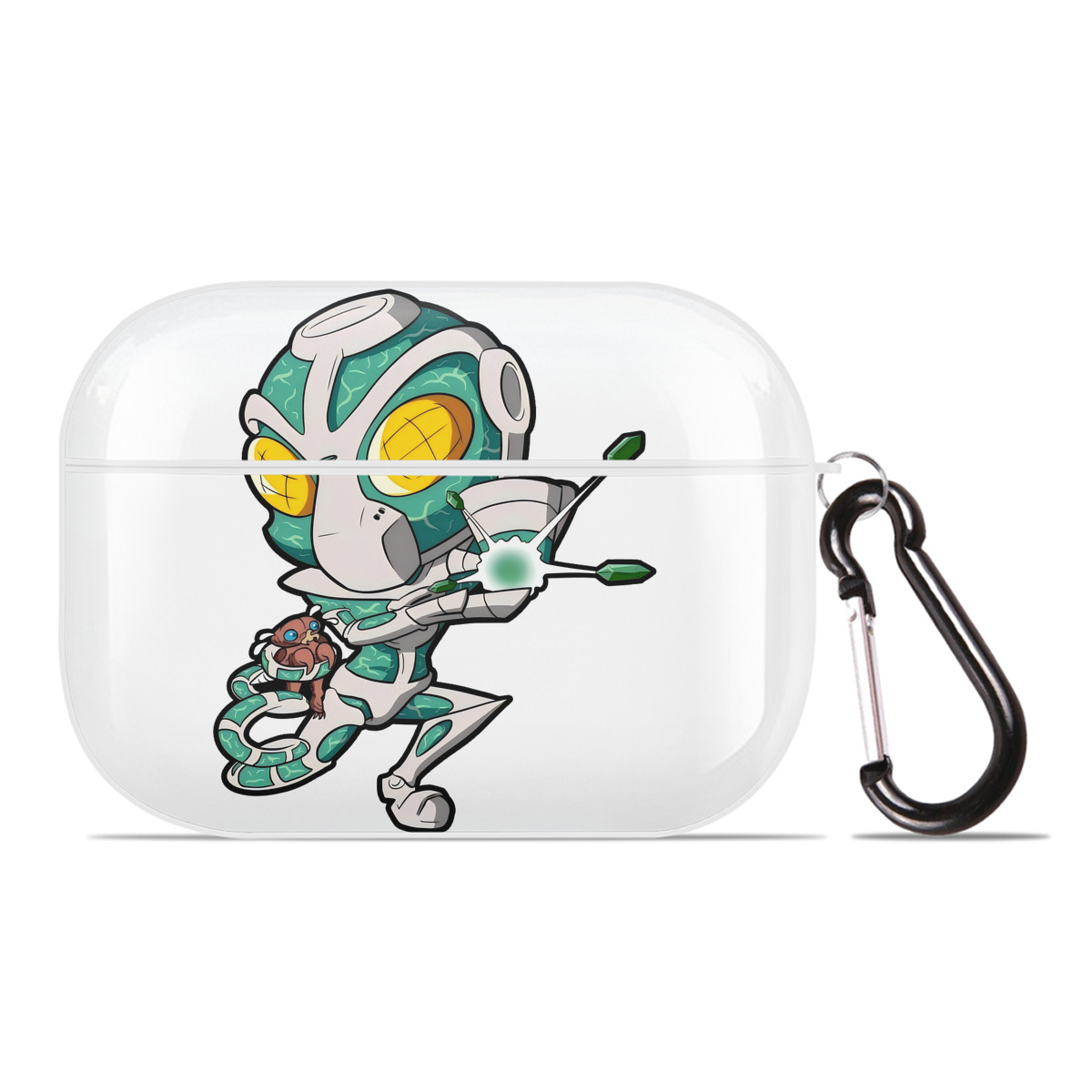 （画像用） ジョジョの奇妙な冒険 花京院 典明（かきょういん のりあき） JoJo's Bizarre Adventure Kakyoin Noriaki 【AirPods Pro用】ハードシェル保護ケース 耐衝撃・防指紋・カラビナ付き商品仕様