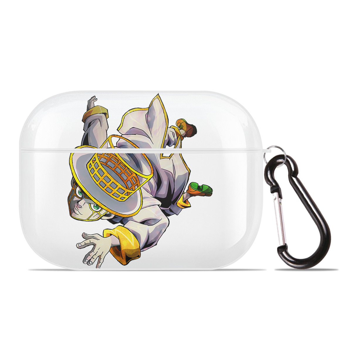 （画像用） ジョジョの奇妙な冒険 岸辺 露伴（きしべ ろはん） JoJo's Bizarre Adventure Rohan Kishibe 【AirPods Pro用】ハードシェル保護ケース 耐衝撃・防指紋・カラビナ付き商品仕様