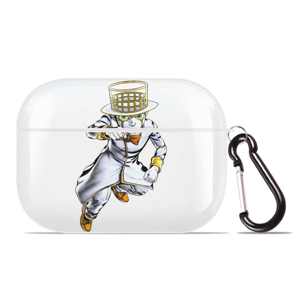 （画像用） ジョジョの奇妙な冒険 岸辺 露伴（きしべ ろはん） JoJo's Bizarre Adventure Rohan Kishibe 【AirPods Pro用】ハードシェル保護ケース 耐衝撃・防指紋・カラビナ付き商品仕様