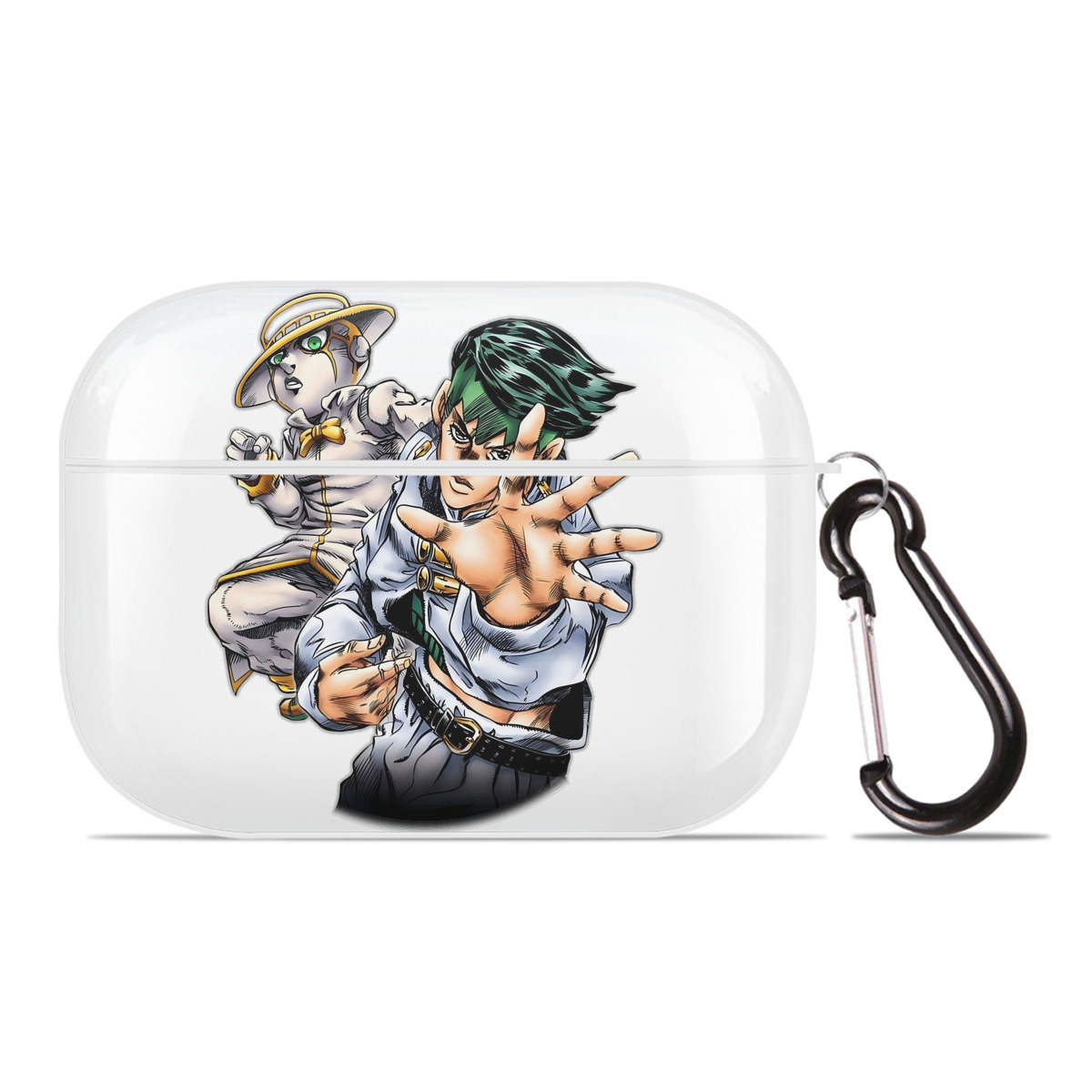 （画像用） ジョジョの奇妙な冒険 岸辺 露伴（きしべ ろはん） JoJo's Bizarre Adventure Rohan Kishibe 【AirPods Pro用】ハードシェル保護ケース 耐衝撃・防指紋・カラビナ付き商品仕様