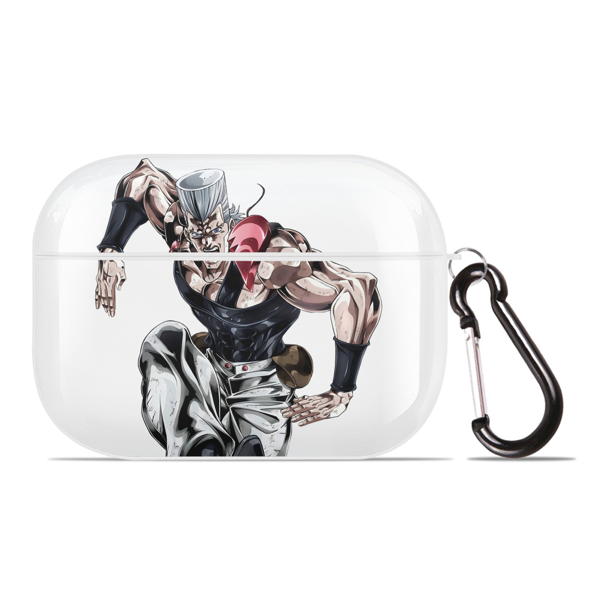 （画像用） ジョジョの奇妙な冒険 ジャン＝ピエール?ポルナレフ JoJo's Bizarre Adventure Jan Pierre Polnareff 【AirPods Pro用】ハードシェル保護ケース 耐衝撃・防指紋・カラビナ付き商品仕様