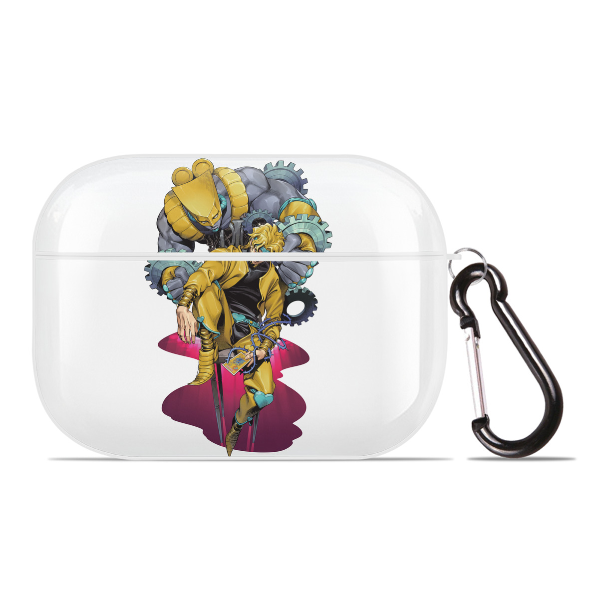 （画像用） ジョジョの奇妙な冒険 ディオ?ブランドー JoJo's Bizarre Adventure Dio Brando 【AirPods Pro用】ハードシェル保護ケース 耐衝撃・防指紋・カラビナ付き商品仕様