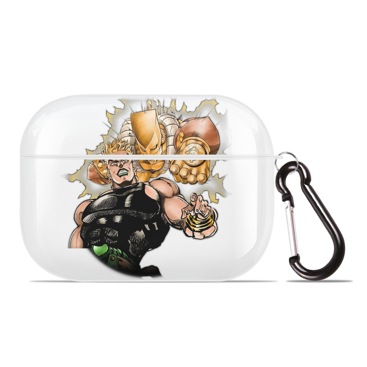 （画像用） ジョジョの奇妙な冒険 ディオ?ブランドー JoJo's Bizarre Adventure Dio Brando 【AirPods Pro用】ハードシェル保護ケース 耐衝撃・防指紋・カラビナ付き商品仕様