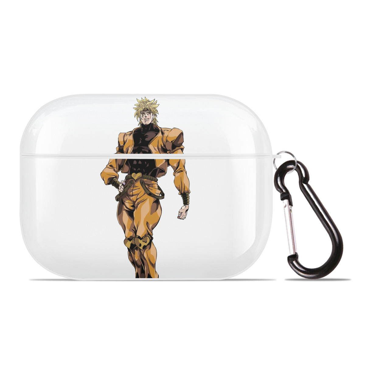 （画像用） ジョジョの奇妙な冒険 ディオ?ブランドー JoJo's Bizarre Adventure Dio Brando 【AirPods Pro用】ハードシェル保護ケース 耐衝撃・防指紋・カラビナ付き商品仕様