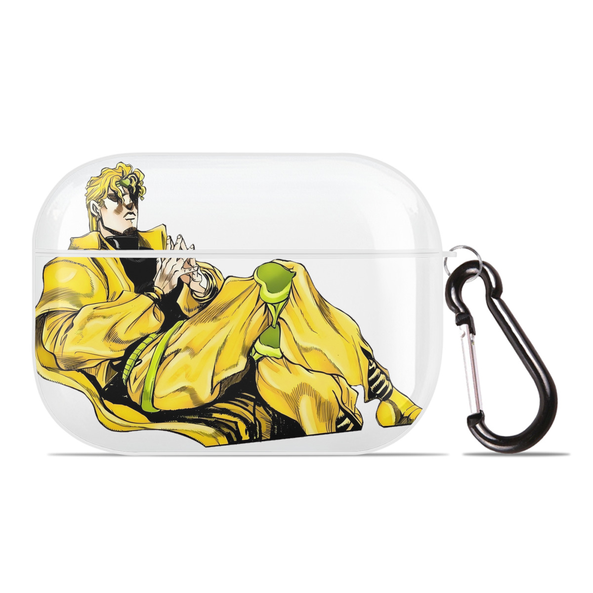 （画像用） ジョジョの奇妙な冒険 ディオ?ブランドー JoJo's Bizarre Adventure Dio Brando 【AirPods Pro用】ハードシェル保護ケース 耐衝撃・防指紋・カラビナ付き商品仕様
