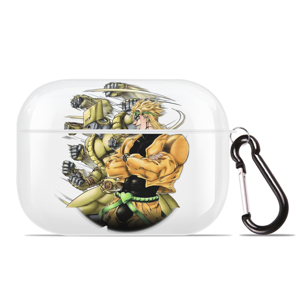 （画像用） ジョジョの奇妙な冒険 ディオ?ブランドー JoJo's Bizarre Adventure Dio Brando 【AirPods Pro用】ハードシェル保護ケース 耐衝撃・防指紋・カラビナ付き商品仕様