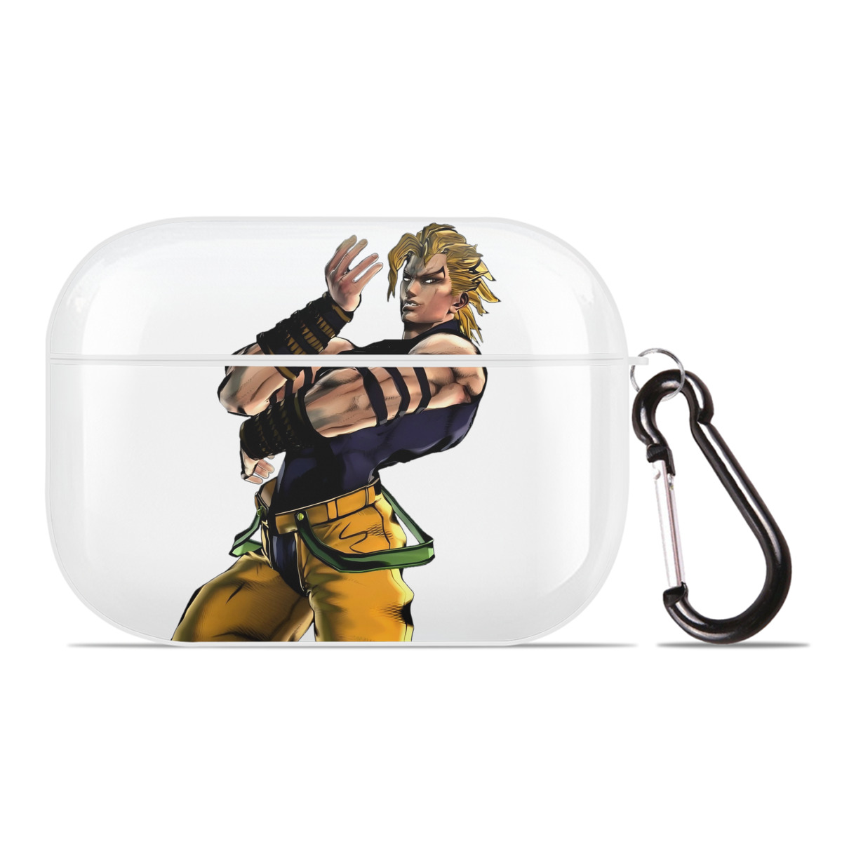 （画像用） ジョジョの奇妙な冒険 ディオ?ブランドー JoJo's Bizarre Adventure Dio Brando 【AirPods Pro用】ハードシェル保護ケース 耐衝撃・防指紋・カラビナ付き商品仕様