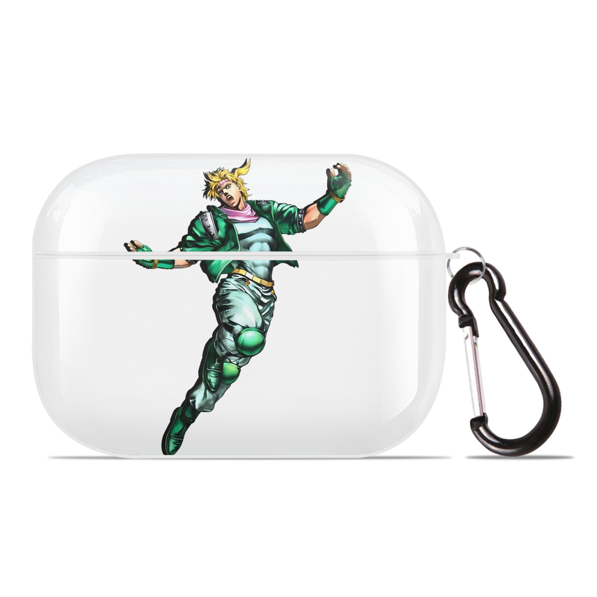 （画像用） ジョジョの奇妙な冒険 ディオ?ブランドー JoJo's Bizarre Adventure Dio Brando 【AirPods Pro用】ハードシェル保護ケース 耐衝撃・防指紋・カラビナ付き商品仕様