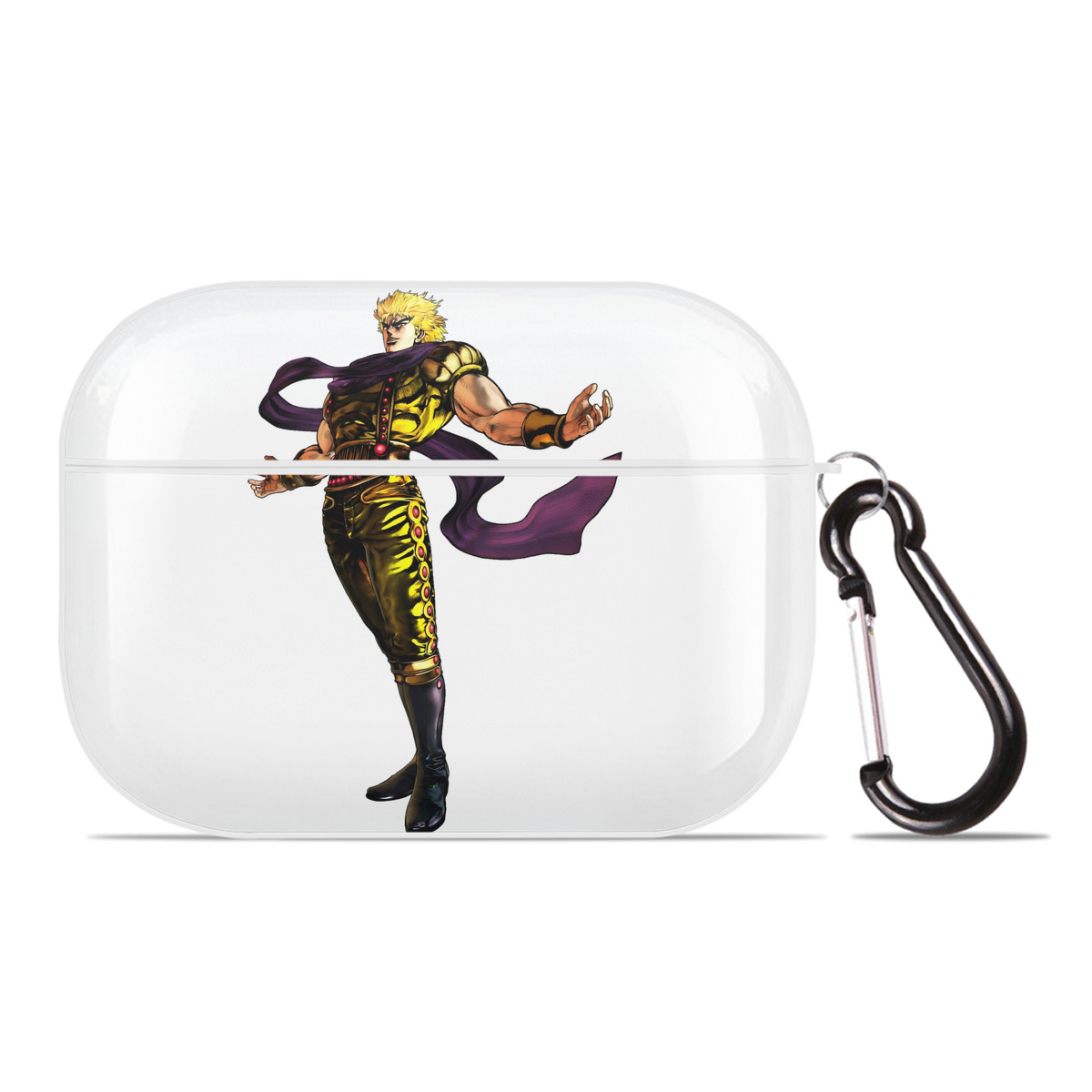 （画像用） ジョジョの奇妙な冒険 ディオ?ブランドー JoJo's Bizarre Adventure Dio Brando 【AirPods Pro用】ハードシェル保護ケース 耐衝撃・防指紋・カラビナ付き商品仕様