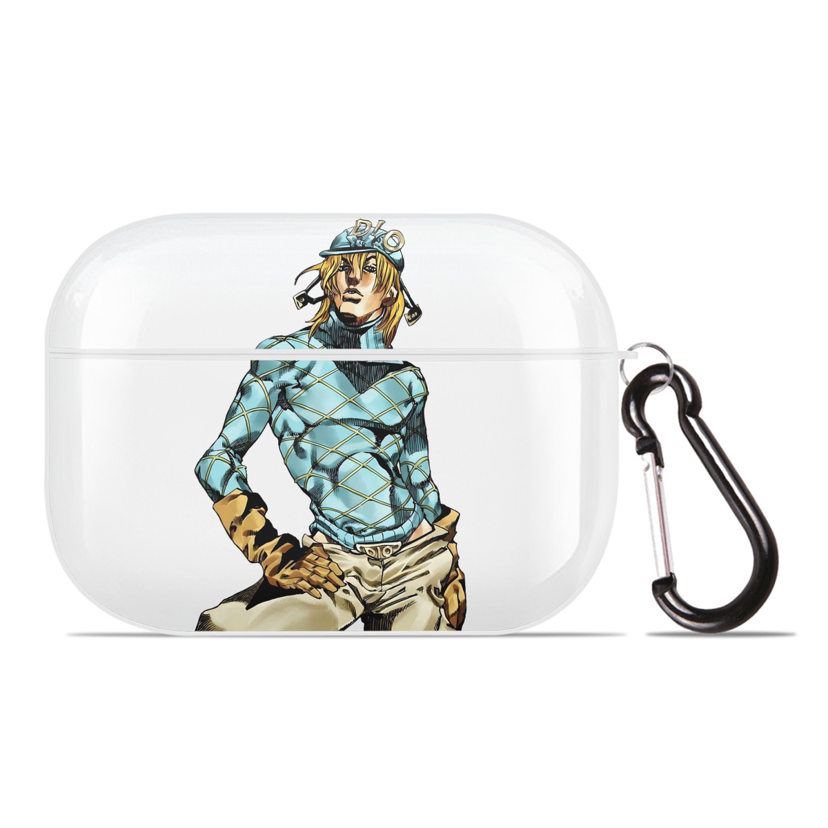 （画像用） ジョジョの奇妙な冒険 ディオ?ブランドー JoJo's Bizarre Adventure Dio Brando 【AirPods Pro用】ハードシェル保護ケース 耐衝撃・防指紋・カラビナ付き商品仕様
