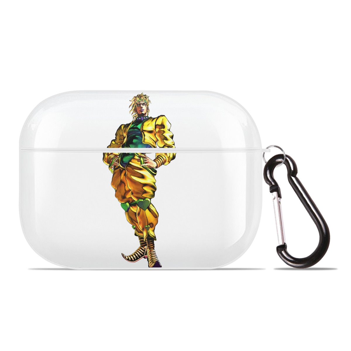 （画像用） ジョジョの奇妙な冒険 ディオ?ブランドー JoJo's Bizarre Adventure Dio Brando 【AirPods Pro用】ハードシェル保護ケース 耐衝撃・防指紋・カラビナ付き商品仕様