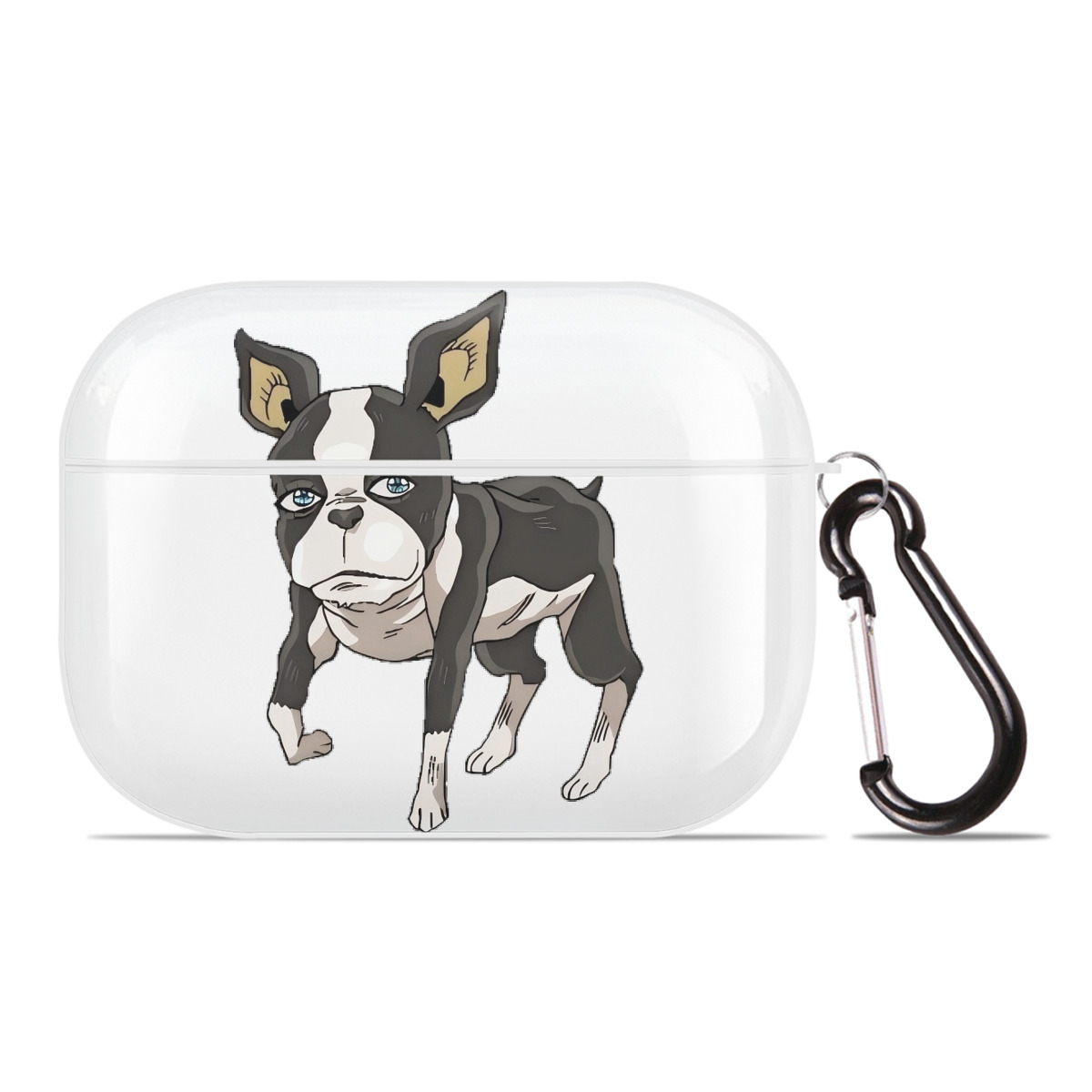 （画像用） ジョジョの奇妙な冒険 イギー JoJo's Bizarre Adventure Iggy 【AirPods Pro用】ハードシェル保護ケース 耐衝撃・防指紋・カラビナ付き商品仕様