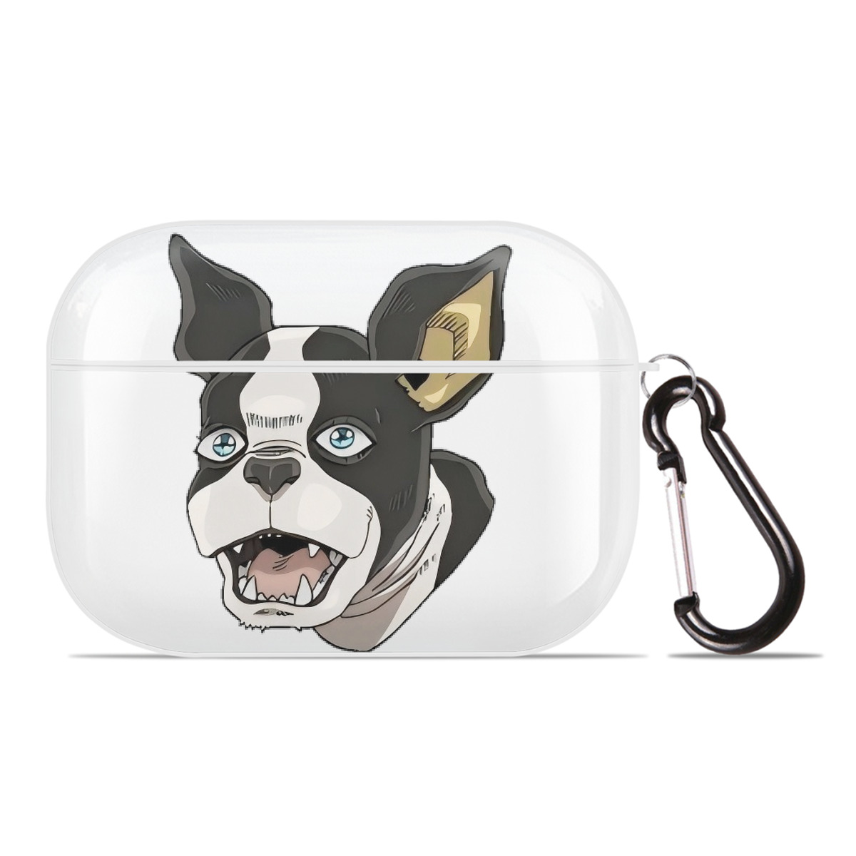 （画像用） ジョジョの奇妙な冒険 イギー JoJo's Bizarre Adventure Iggy 【AirPods Pro用】ハードシェル保護ケース 耐衝撃・防指紋・カラビナ付き商品仕様