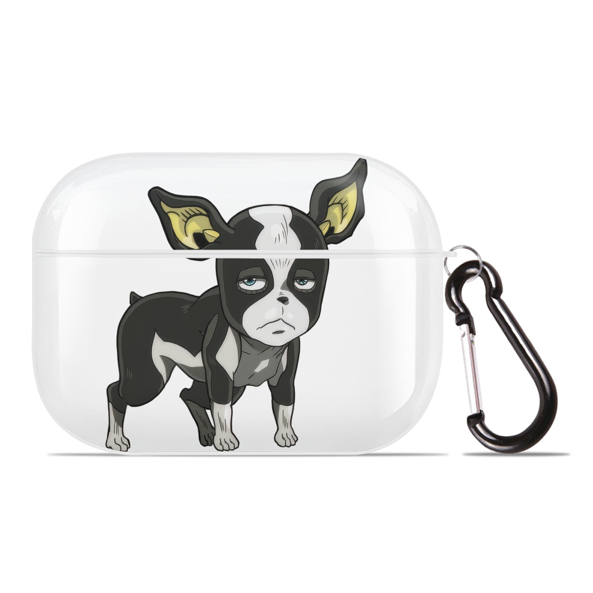 （画像用） ジョジョの奇妙な冒険 イギー JoJo's Bizarre Adventure Iggy 【AirPods Pro用】ハードシェル保護ケース 耐衝撃・防指紋・カラビナ付き商品仕様