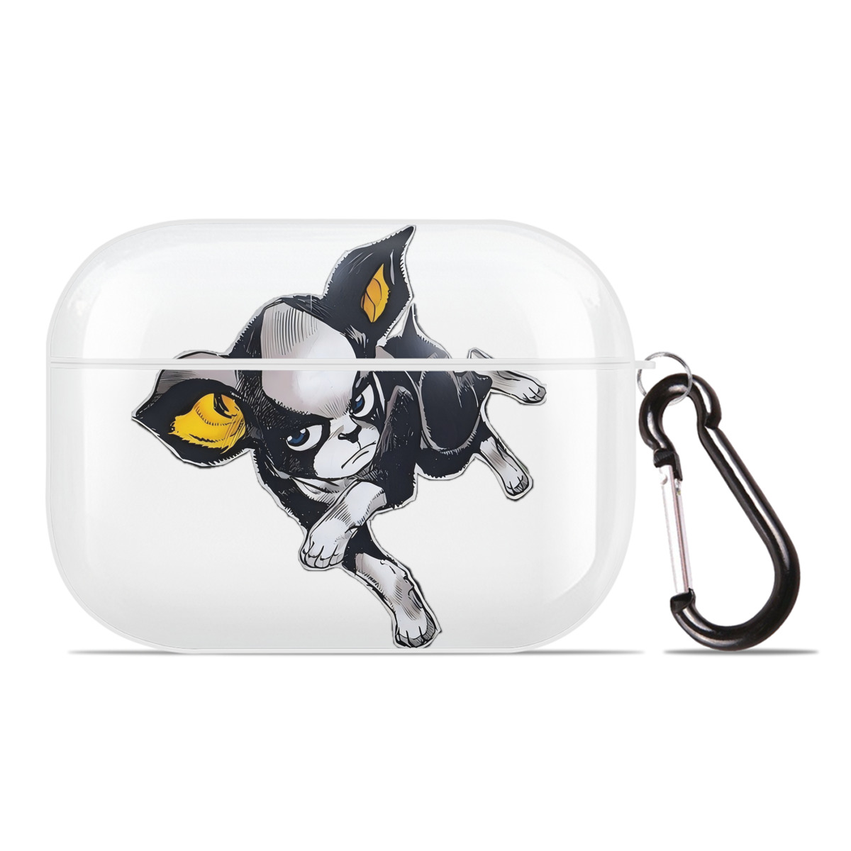 （画像用） ジョジョの奇妙な冒険 イギー JoJo's Bizarre Adventure Iggy 【AirPods Pro用】ハードシェル保護ケース 耐衝撃・防指紋・カラビナ付き商品仕様