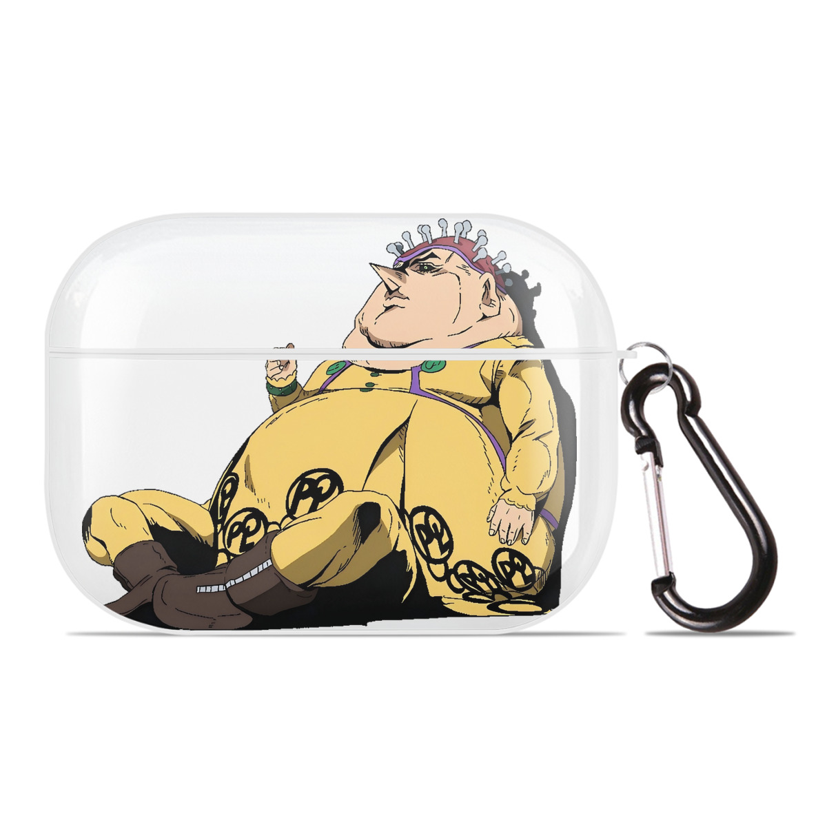 （画像用） ジョジョの奇妙な冒険 ポルポ JoJo's Bizarre Adventure Polpo 【AirPods Pro用】ハードシェル保護ケース 耐衝撃・防指紋・カラビナ付き商品仕様