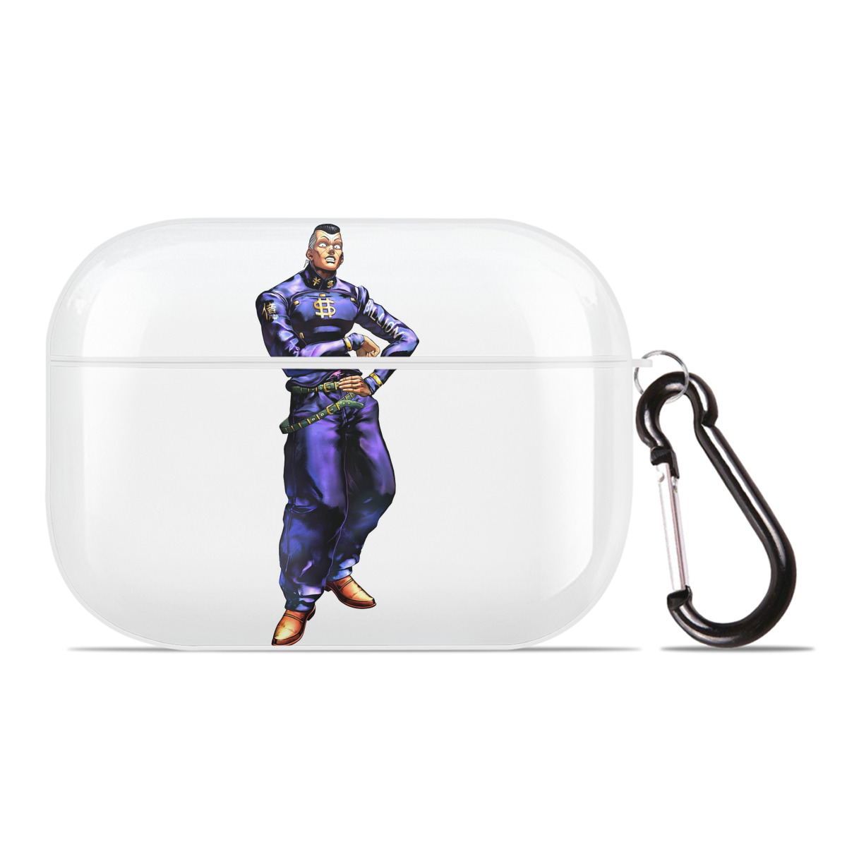 （画像用） ジョジョの奇妙な冒険 虹村億泰 にじむら おくやす JoJo's Bizarre Adventure Nijimura Okuyasu 【AirPods Pro用】ハードシェル保護ケース 耐衝撃・防指紋・カラビナ付き商品仕様