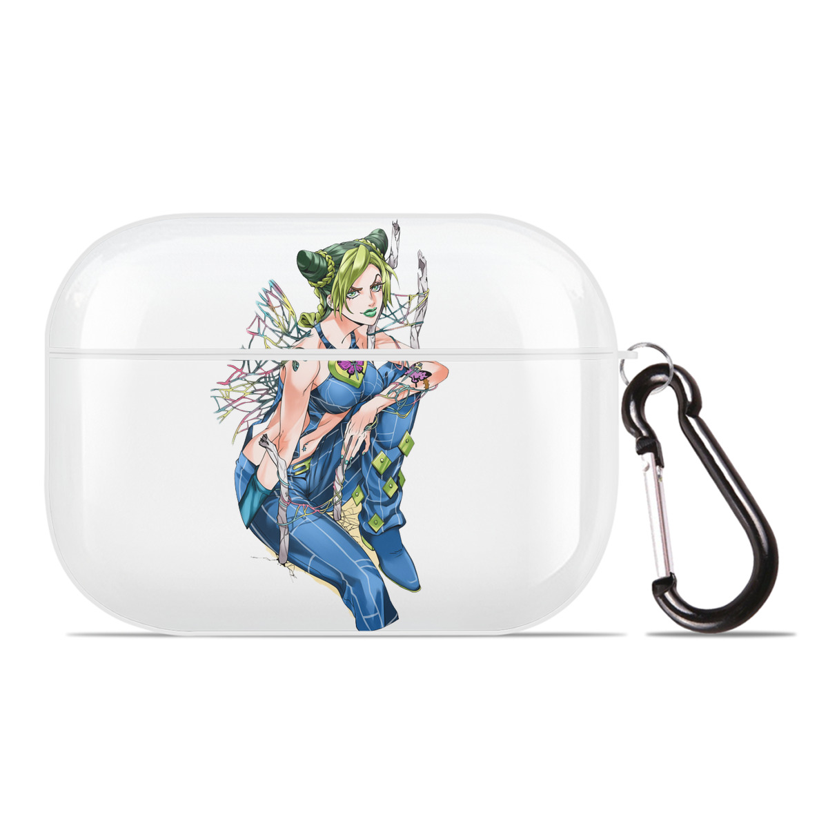 （画像用） "ジョジョの奇妙な冒険 くうじょう ジョリーン JoJo's Bizarre Adventure Jolyne Cujoh " 【AirPods Pro用】ハードシェル保護ケース 耐衝撃・防指紋・カラビナ付き商品仕様