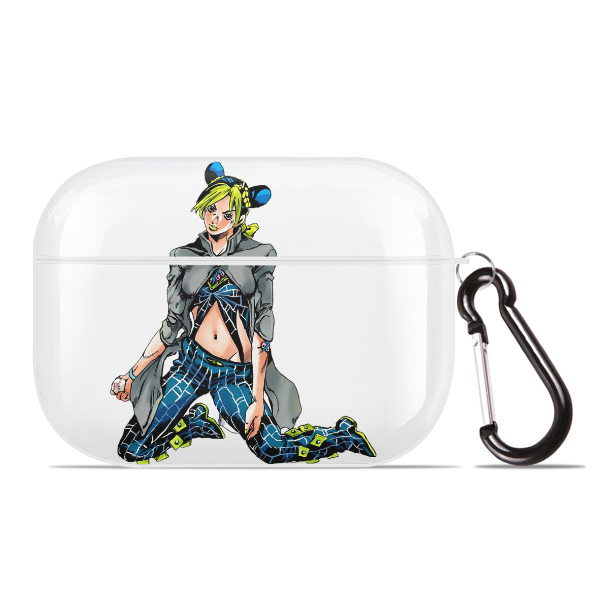 （画像用） "ジョジョの奇妙な冒険 くうじょう ジョリーン JoJo's Bizarre Adventure Jolyne Cujoh " 【AirPods Pro用】ハードシェル保護ケース 耐衝撃・防指紋・カラビナ付き商品仕様