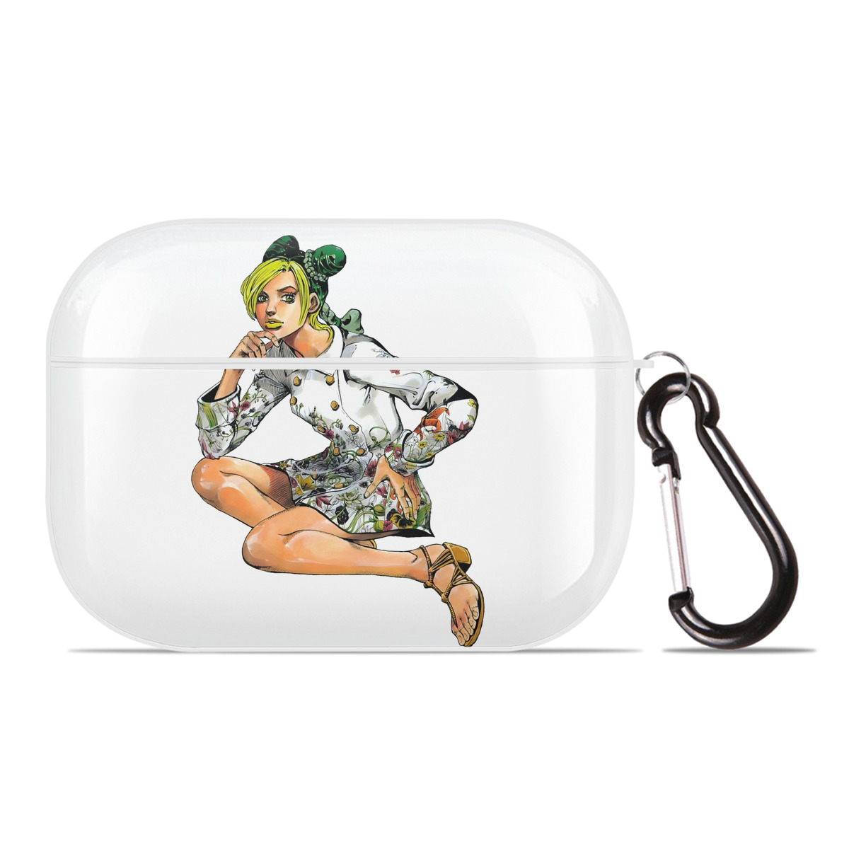 （画像用） "ジョジョの奇妙な冒険 くうじょう ジョリーン JoJo's Bizarre Adventure Jolyne Cujoh " 【AirPods Pro用】ハードシェル保護ケース 耐衝撃・防指紋・カラビナ付き商品仕様