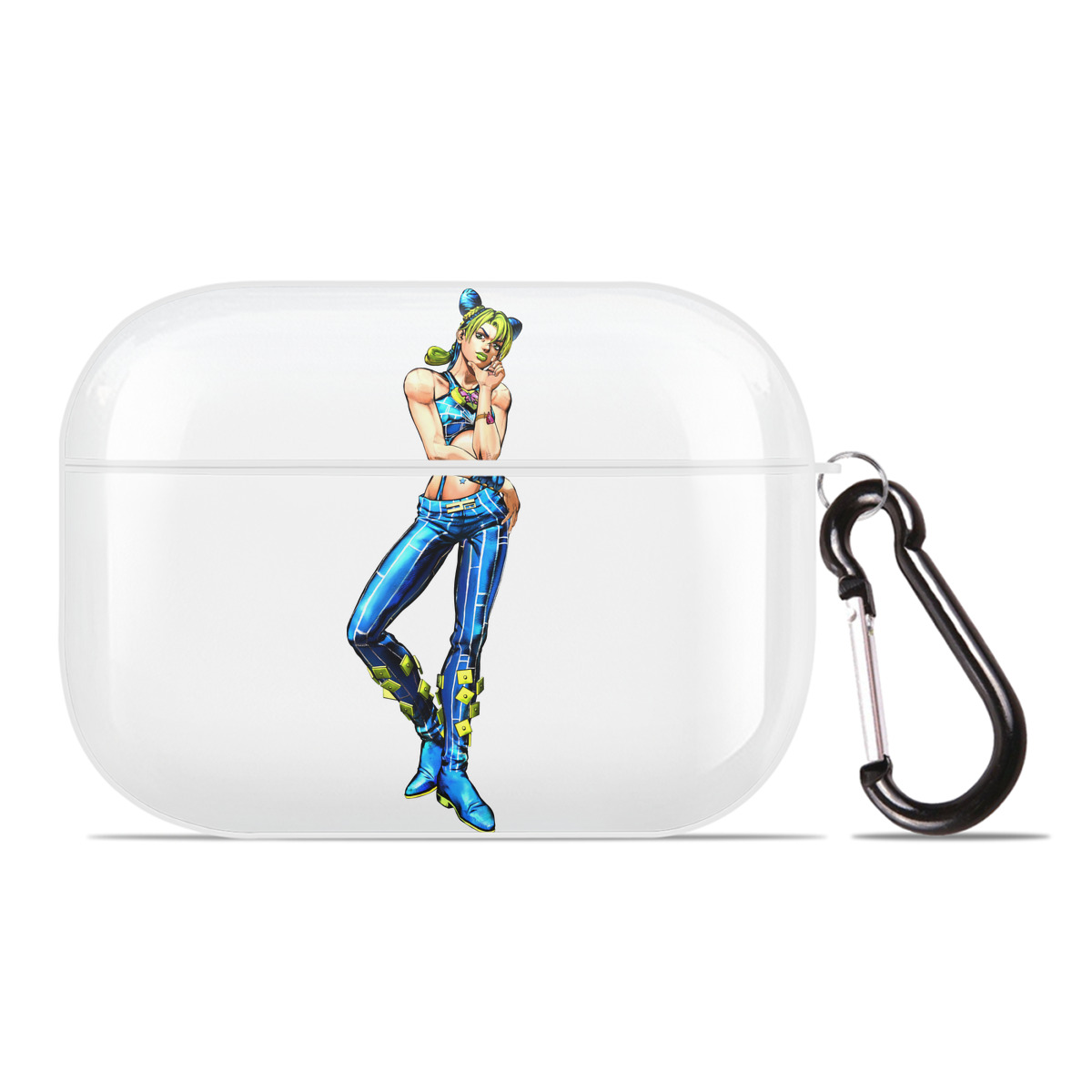 （画像用） "ジョジョの奇妙な冒険 くうじょう ジョリーン JoJo's Bizarre Adventure Jolyne Cujoh " 【AirPods Pro用】ハードシェル保護ケース 耐衝撃・防指紋・カラビナ付き商品仕様