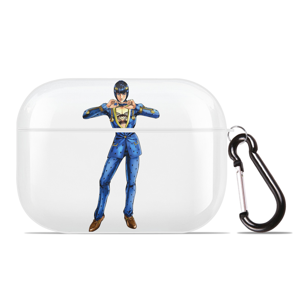 （画像用） ジョジョの奇妙な冒険 ブローノ?ブチャラティ JoJo's Bizarre Adventure Bruno Bucciarati 【AirPods Pro用】ハードシェル保護ケース 耐衝撃・防指紋・カラビナ付き商品仕様