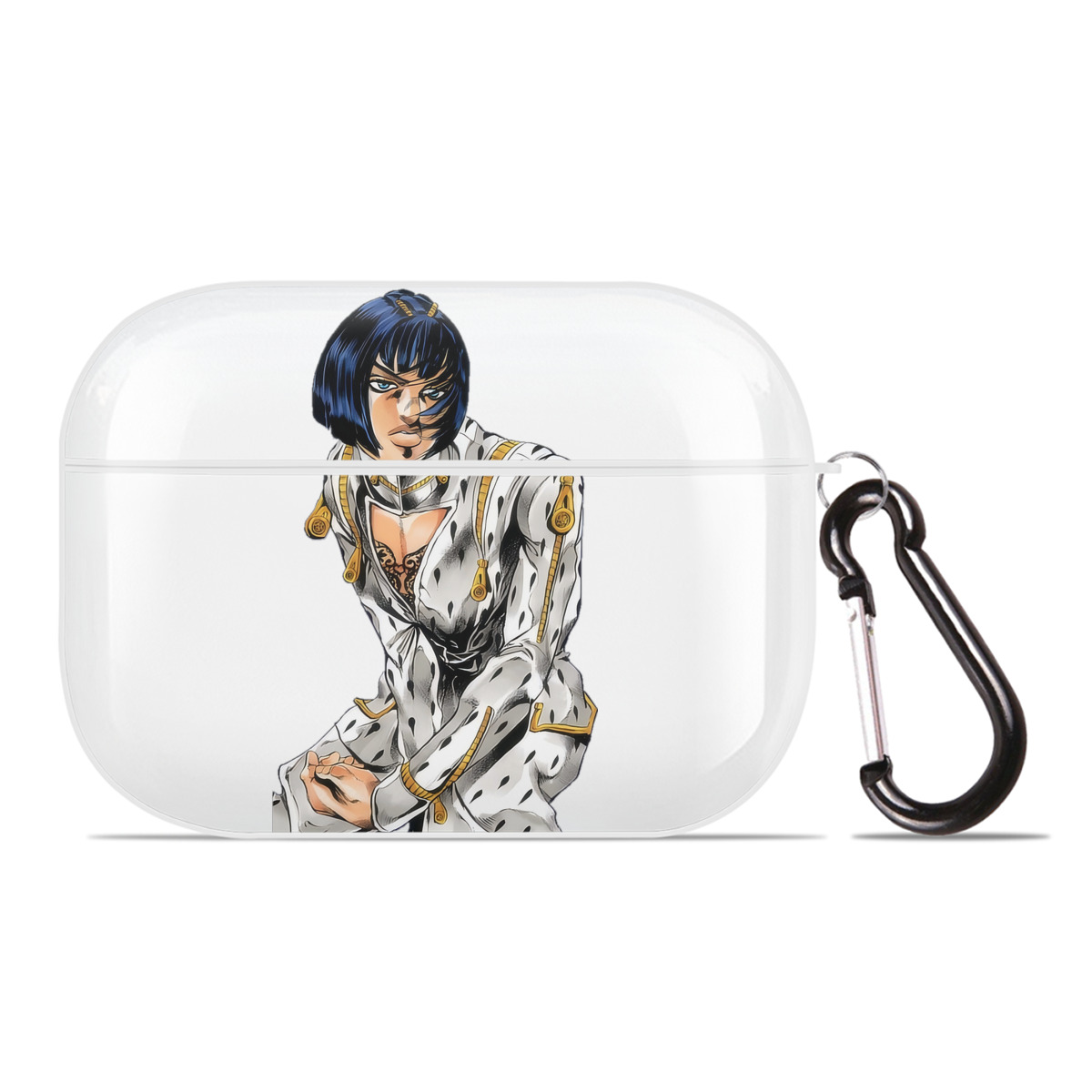 （画像用） ジョジョの奇妙な冒険 ブローノ?ブチャラティ JoJo's Bizarre Adventure Bruno Bucciarati 【AirPods Pro用】ハードシェル保護ケース 耐衝撃・防指紋・カラビナ付き商品仕様