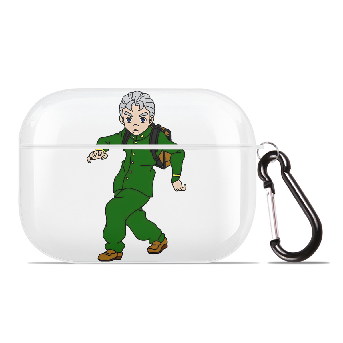 （画像用） ジョジョの奇妙な冒険 広瀨康一 JoJo's Bizarre Adventure Hirose Koichi 【AirPods Pro用】ハードシェル保護ケース 耐衝撃・防指紋・カラビナ付き商品仕様
