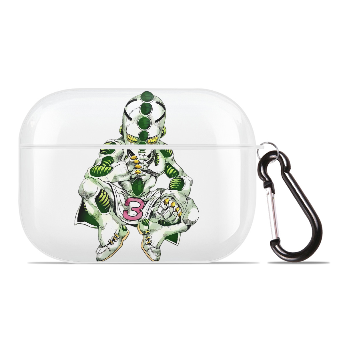 （画像用） ジョジョの奇妙な冒険 広瀨康一 JoJo's Bizarre Adventure Hirose Koichi 【AirPods Pro用】ハードシェル保護ケース 耐衝撃・防指紋・カラビナ付き商品仕様